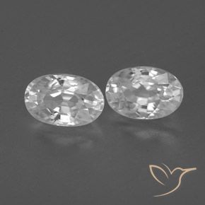 1.73 ct natürliche Weiß Zirkon-Edelsteine, Oval, VVS