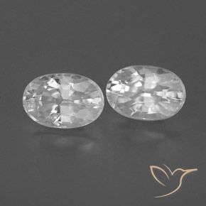 1.78 ct natürliche Weiß Zirkon-Edelsteine, Oval, VVS-VS