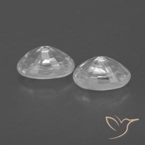 1.78 ct natürliche Weiß Zirkon-Edelsteine, Oval, VVS-VS