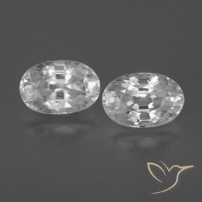 1.75ctw Natürlicher Weiß Zirkon, Oval, VVS-VS