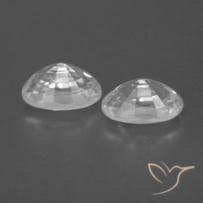 1.75 ct natürliche Weiß Zirkon-Edelsteine, Oval, VVS-VS