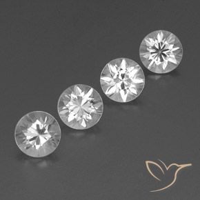 3.63 ct natürliche Weiß Zirkon-Edelsteine, Runden, VVS-VS