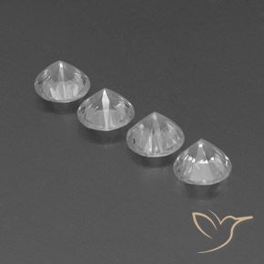 3.63 ct natürliche Weiß Zirkon-Edelsteine, Runden, VVS-VS