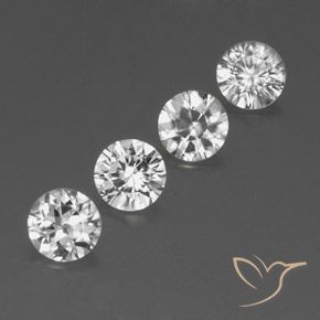 3.51 ct natürliche Weiß Zirkon-Edelsteine, Runden, VVS-VS