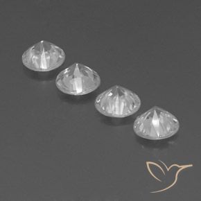 3.51 ct natürliche Weiß Zirkon-Edelsteine, Runden, VVS-VS