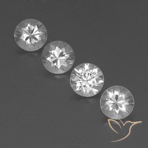 3.76ctw Natürlicher Weiß Zirkon, Runden, VVS-VS
