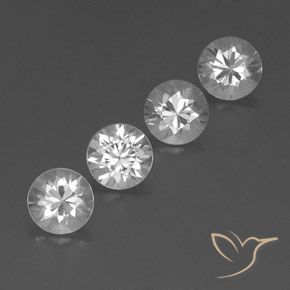 3.76 ct natürliche Weiß Zirkon-Edelsteine, Runden, VVS-VS