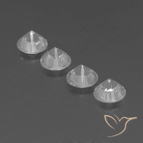 3.76 ct natürliche Weiß Zirkon-Edelsteine, Runden, VVS-VS