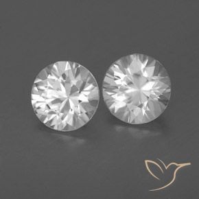 1.85 ct natürliche Weiß Zirkon-Edelsteine, Runden, VVS-VS