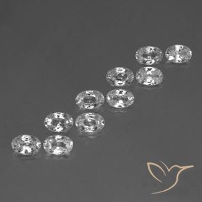 7.12 ct natürliche Weiß Zirkon-Edelsteine, Oval, VVS-VS
