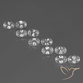 8.40ctw Natürlicher Weiß Zirkon, Oval, VVS-VS
