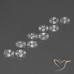 7.42 ct natürliche Weiß Zirkon-Edelsteine, Oval, VVS-VS