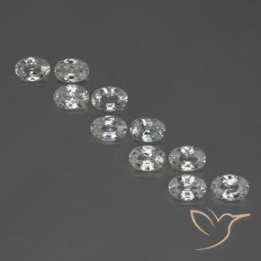 7.10ctw Natürlicher Weiß Zirkon, Oval, VVS-VS