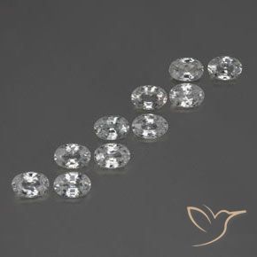 7.10 ct natürliche Weiß Zirkon-Edelsteine, Oval, VVS-VS