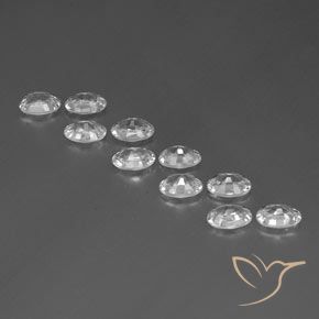 7.10 ct natürliche Weiß Zirkon-Edelsteine, Oval, VVS-VS