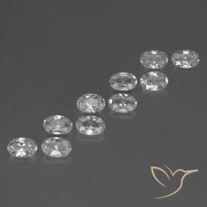 6.91 ct natürliche Weiß Zirkon-Edelsteine, Oval, VVS-VS