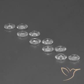6.91 ct natürliche Weiß Zirkon-Edelsteine, Oval, VVS-VS