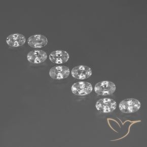 7.90ctw Natürlicher Weiß Zirkon, Oval, VVS-VS