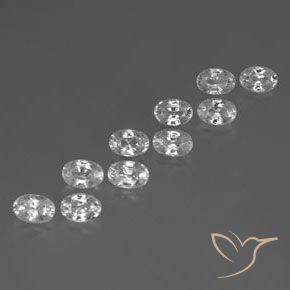 7.90 ct natürliche Weiß Zirkon-Edelsteine, Oval, VVS-VS