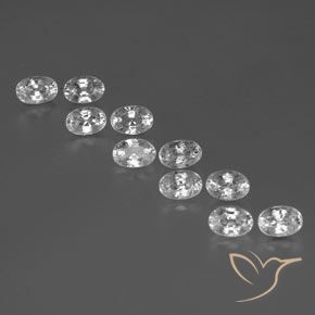 8.29ctw Natürlicher Weiß Zirkon, Oval, VVS-VS
