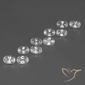 8.29 ct natürliche Weiß Zirkon-Edelsteine, Oval, VVS-VS