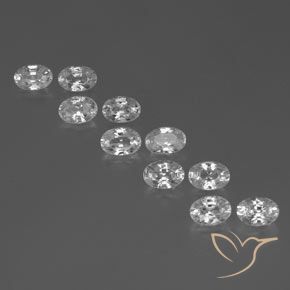 7.61ctw Natürlicher Weiß Zirkon, Oval, VVS-VS