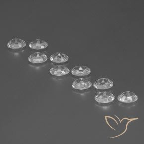 7.61 ct natürliche Weiß Zirkon-Edelsteine, Oval, VVS-VS