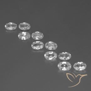6.39ctw Natürlicher Weiß Zirkon, Oval, VVS-VS