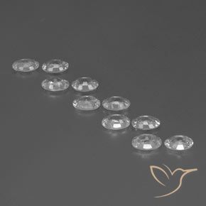 6.39 ct natürliche Weiß Zirkon-Edelsteine, Oval, VVS-VS