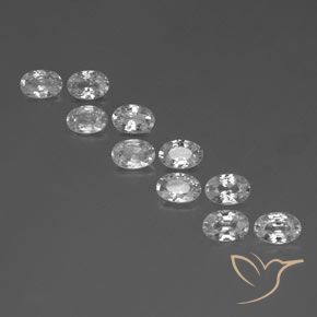 6.73ctw Natürlicher Weiß Zirkon, Oval, VVS-VS