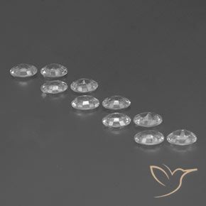 6.73 ct natürliche Weiß Zirkon-Edelsteine, Oval, VVS-VS
