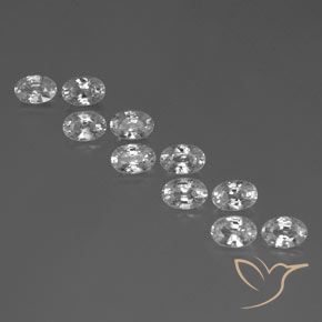 7.53ctw Natürlicher Weiß Zirkon, Oval, VVS-VS