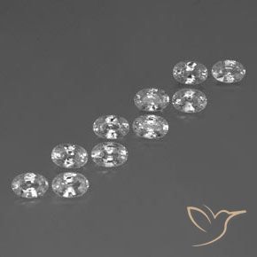 7.53 ct natürliche Weiß Zirkon-Edelsteine, Oval, VVS-VS