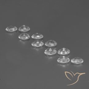 7.53 ct natürliche Weiß Zirkon-Edelsteine, Oval, VVS-VS