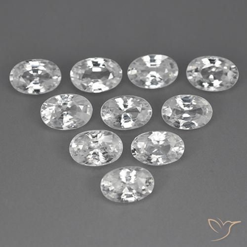 7.20ctw Natürlicher Weiß Zirkon, Oval, VVS-VS
