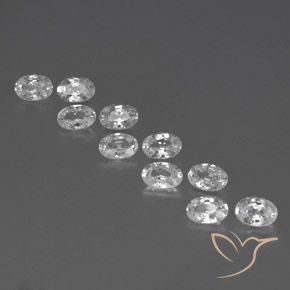 6.87ctw Natürlicher Weiß Zirkon, Oval, VVS-VS
