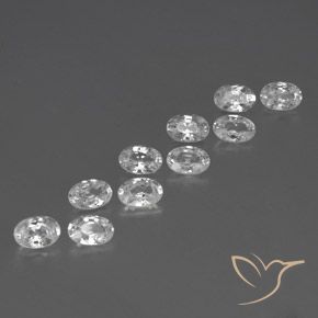 6.87 ct natürliche Weiß Zirkon-Edelsteine, Oval, VVS-VS
