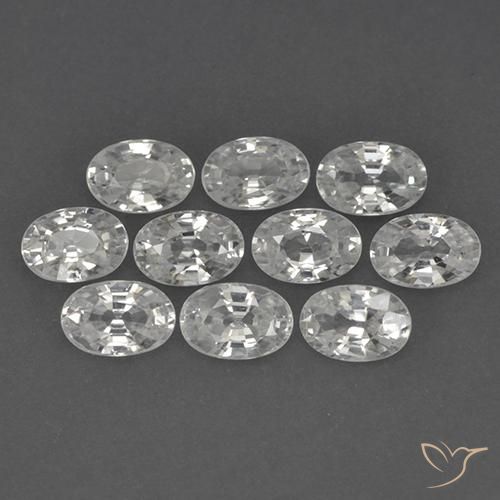 7.21ctw Natürlicher Klares Weiß Zirkon, Oval, VVS-VS