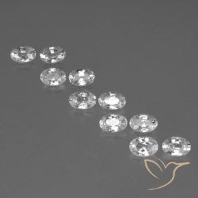 7.34ctw Natürlicher Weiß Zirkon, Oval, VVS-VS