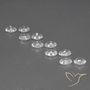 7.34 ct natürliche Weiß Zirkon-Edelsteine, Oval, VVS-VS