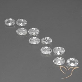 6.77ctw Natürlicher Weiß Zirkon, Oval, VVS-VS