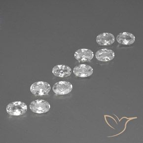 6.77 ct natürliche Weiß Zirkon-Edelsteine, Oval, VVS-VS