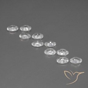 6.77 ct natürliche Weiß Zirkon-Edelsteine, Oval, VVS-VS