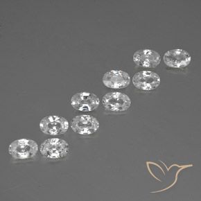 7.01 ct natürliche Weiß Zirkon-Edelsteine, Oval, VVS-VS
