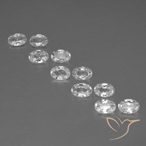 6.71ctw Natürlicher Weiß Zirkon, Oval, VVS-VS