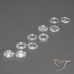 6.71 ct natürliche Weiß Zirkon-Edelsteine, Oval, VVS-VS