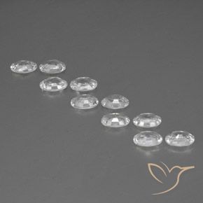 6.71 ct natürliche Weiß Zirkon-Edelsteine, Oval, VVS-VS