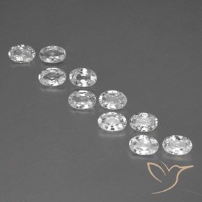 6.61ctw Natürlicher Weiß Zirkon, Oval, VVS-VS