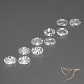 6.61 ct natürliche Weiß Zirkon-Edelsteine, Oval, VVS-VS