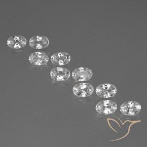 7.82ctw Natürlicher Weiß Zirkon, Oval, VVS-VS